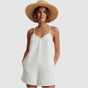 Denim Jean Berit Summer Romper/Playsuit/Overalls Shorts